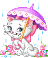 Кошечка под зонтиком