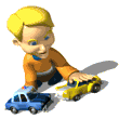 Мальчик с машинками - тема рисунок человека