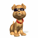 Собака в очках - анимационная картинка