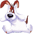 Белый пес - анимационная картинка