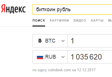 Курс биткоина и рубля в 2017 году - декабрь месяц