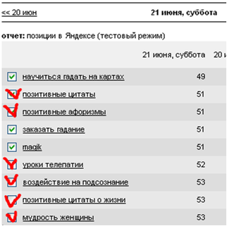 Новые позиции